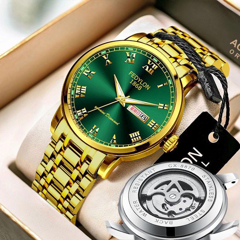 Новые мужские часы полностью автоматические немеханические часы с календарем и турбийоном водонепроницаемые светящиеся модные студенческие мужские часы
