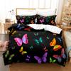 Letter Butterfly Print Bedding Set 3D Duvet Cover Luxury Fancy Queen King Home Textile Decor For Woman Wilf Gift Bed Linen