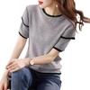 Трикотажные футболки женские с коротким рукавом весенние и летние топы