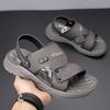 Мужские сандалии новая повседневная трендовая пляжная обувь летом 2025 дышащие для вождения крутые шлепанцы мужские