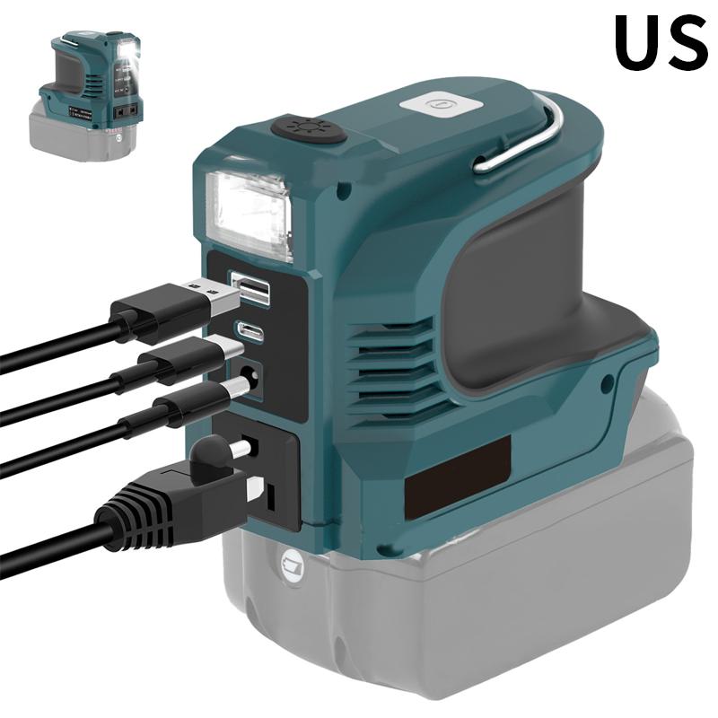 Адаптер питания 180 Вт для аккумуляторов Makita/Bosch/Dewalt/Milwaukee 18 В/20 В, инвертор питания DC 20 В в AC 110-120 В со светодиодной подсветкой