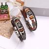 Fashion Pu Leather Bracelet Jewelry Vintage Style For Men Women MIT