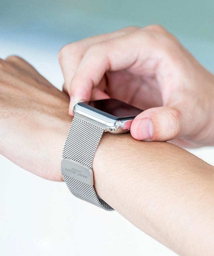 Seinteuseukoteuleondeon [Магнитный зажим] Сетчатый ремешок для Apple Watch (Выберите 1 из 2) / Str-Ms01