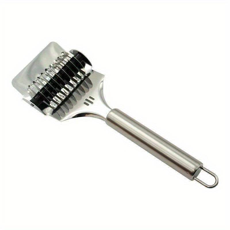 1 Pcs Kitchen Pasta Machine Lattice Roller Dough Cutting Tool Stainless Steel