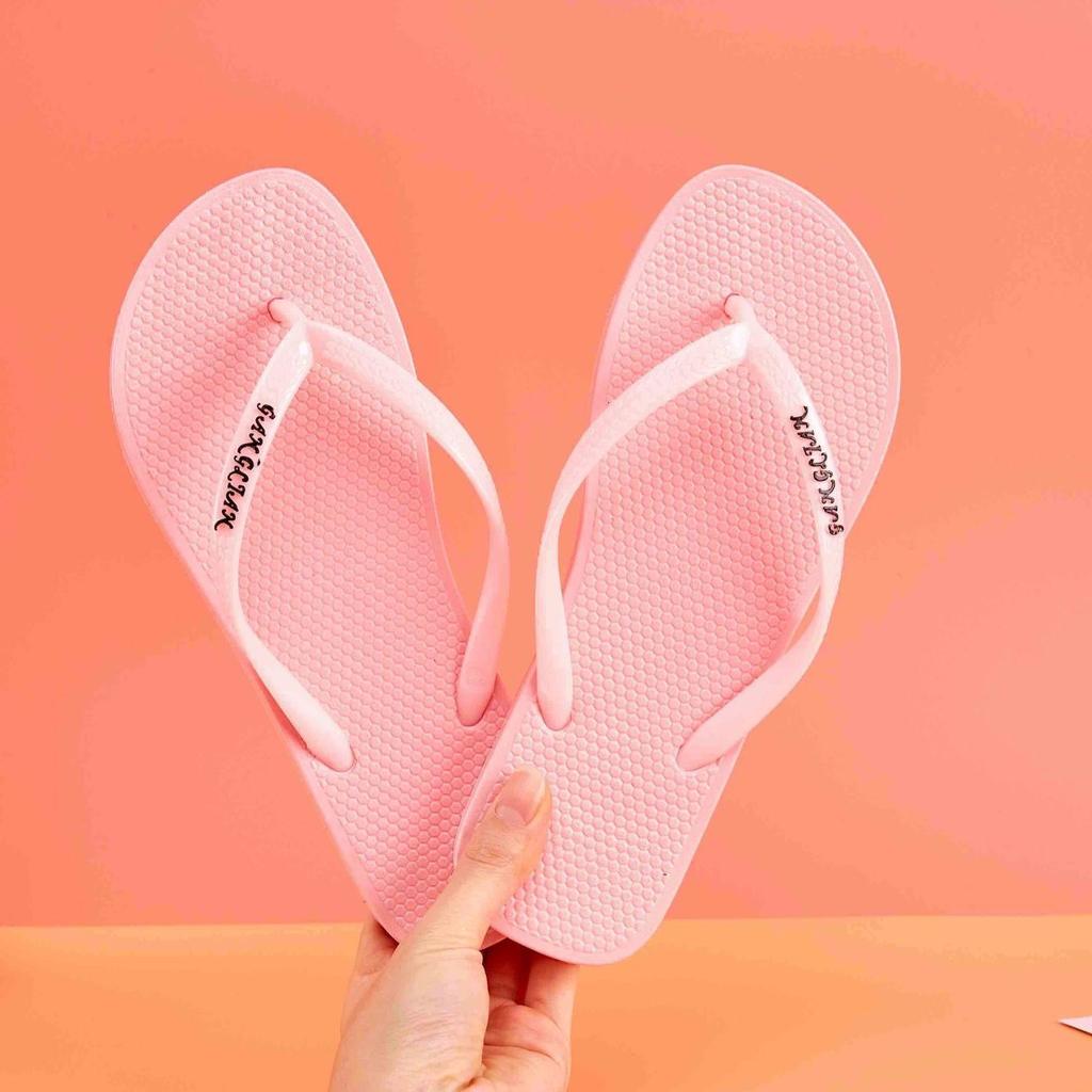 Woman Slippers House Summer Indoor Flip Flops Shoes for Women 2024 Bathroom Slides Flat Home Sandals Pink Vip Trend Easy Wears I