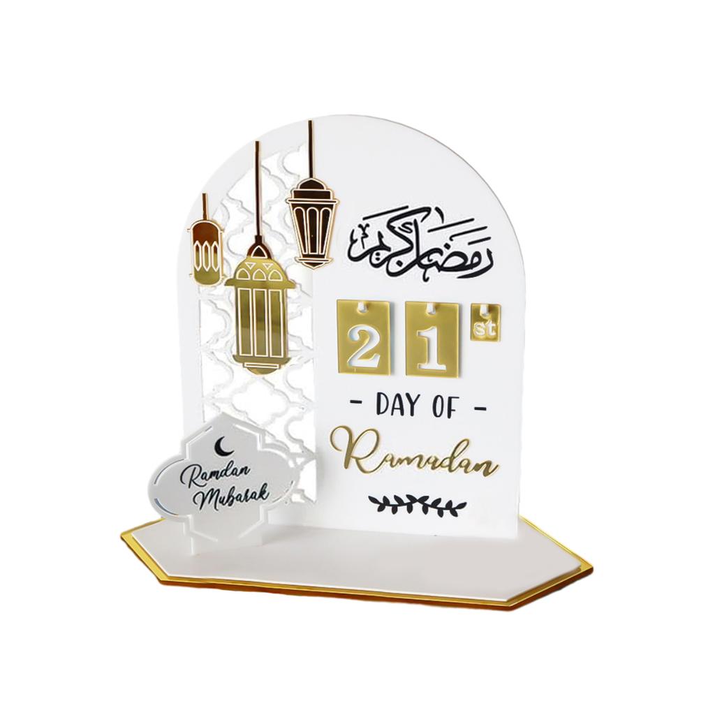 Ramadans Advent Calendar,2024 Eid Mubarak Christmas Decor Ramadans Advent Calendar Ornament,Acrylic Countdown Calendars