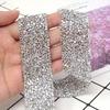 1pc Bling Crystal Rhinestone Ribbon, DIY Self-Adhesive Rhinestone Sticker Ribbon For Wedding Cakes Birthday Crafts Decorations