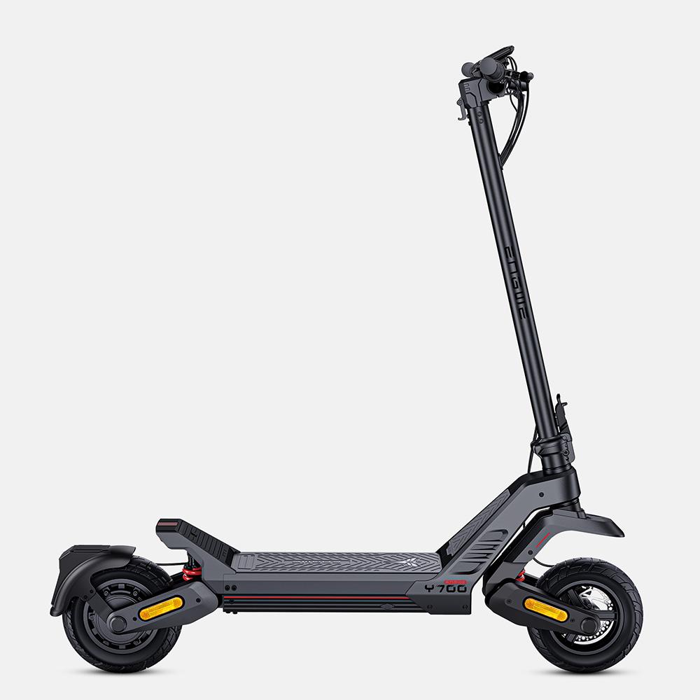 Engwe Складной электрический самокат Y700, 10 дюймов, сертифицирован ABE, полная передняя и задняя гидравлическая пружинная подвеска, черный.