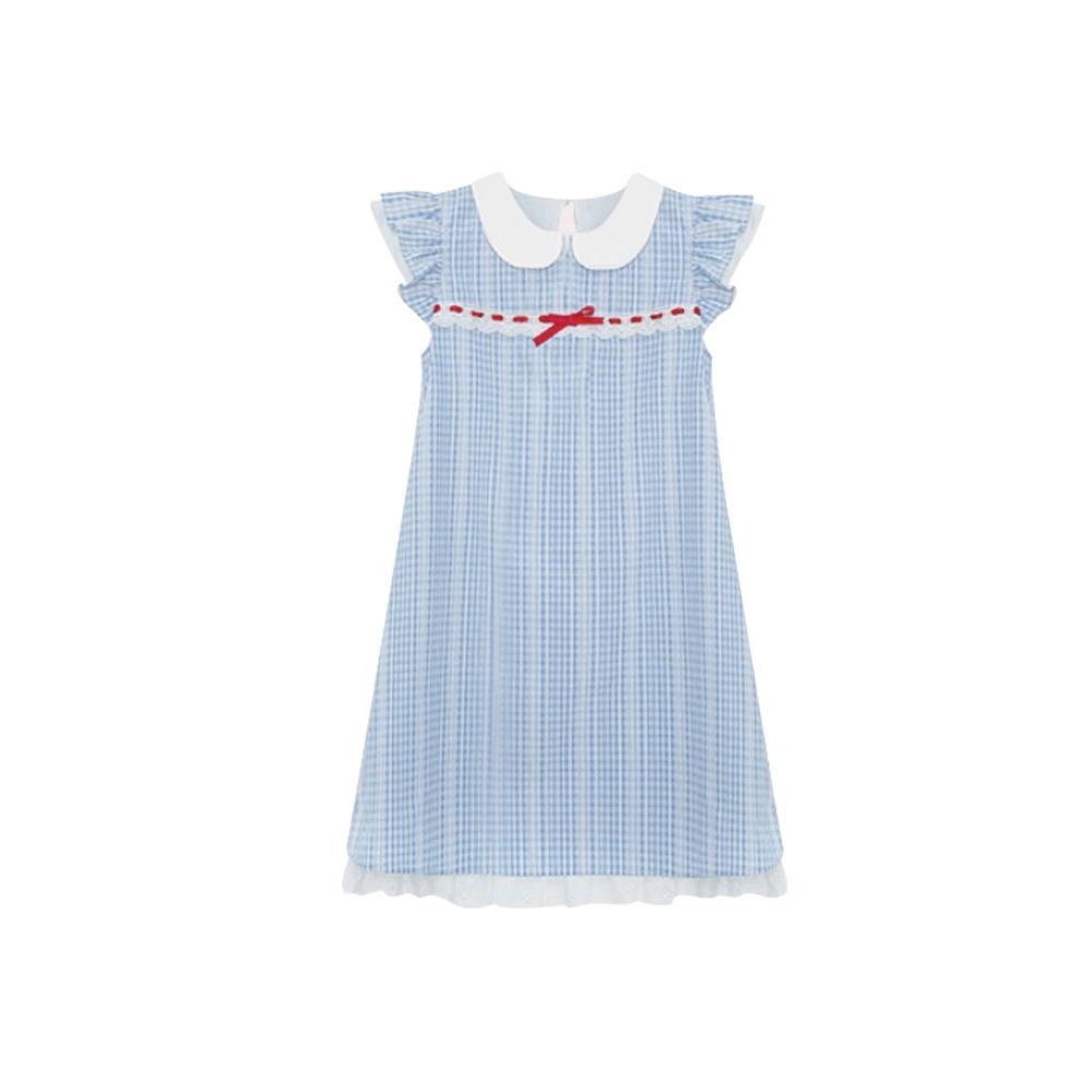 Японское нежное и милое платье в стиле маленького колледжа, свободное, омолаживающее, с кукольным воротником и маленькими рукавами-фонариками, для женщин