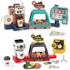 Children'S Play House Kitchen Simulation Food Mini Ice Cream Supermarket Donut Coffee Machine Export Toy Set
