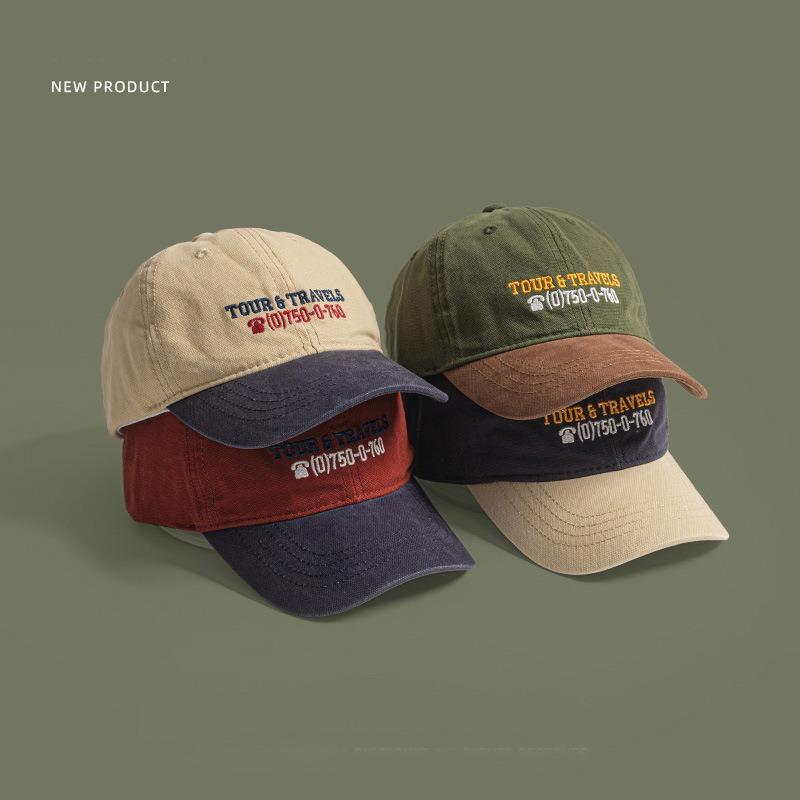 Ретро цветовая гамма бейсболка детская уличная солнцезащитная вышивка мягкий верх мужская показать лицо маленькая родитель-ребенок кепка с козырьком прилив