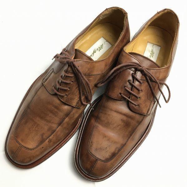 Mezlan Vintage Made in Spain U-Tip Business Shoes Brown Size 9M / 27.0cm(USED)