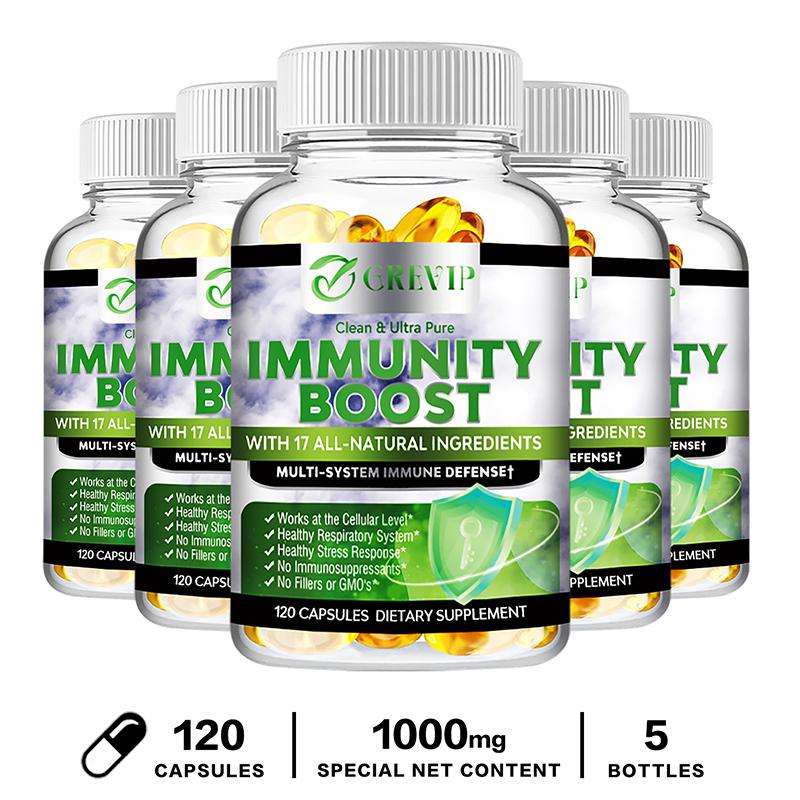 GREVIP - Vitamin C & 1000mg Elderberry Blend Capsules - Immune System Health