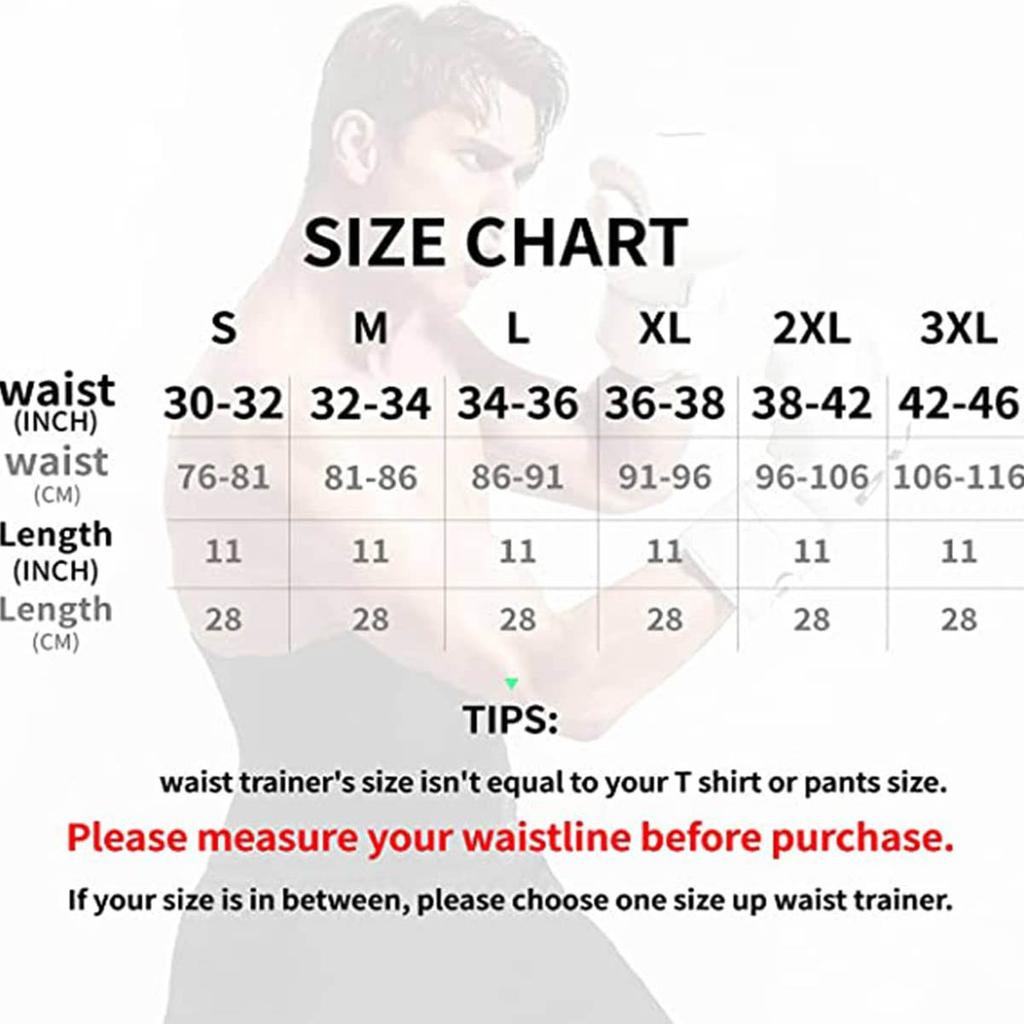Waist Trainer Trimmer for Men Tummy Control Shapewear Neoprene Sweat Belt Slimming Body Shaper Sport Workout Corsets
