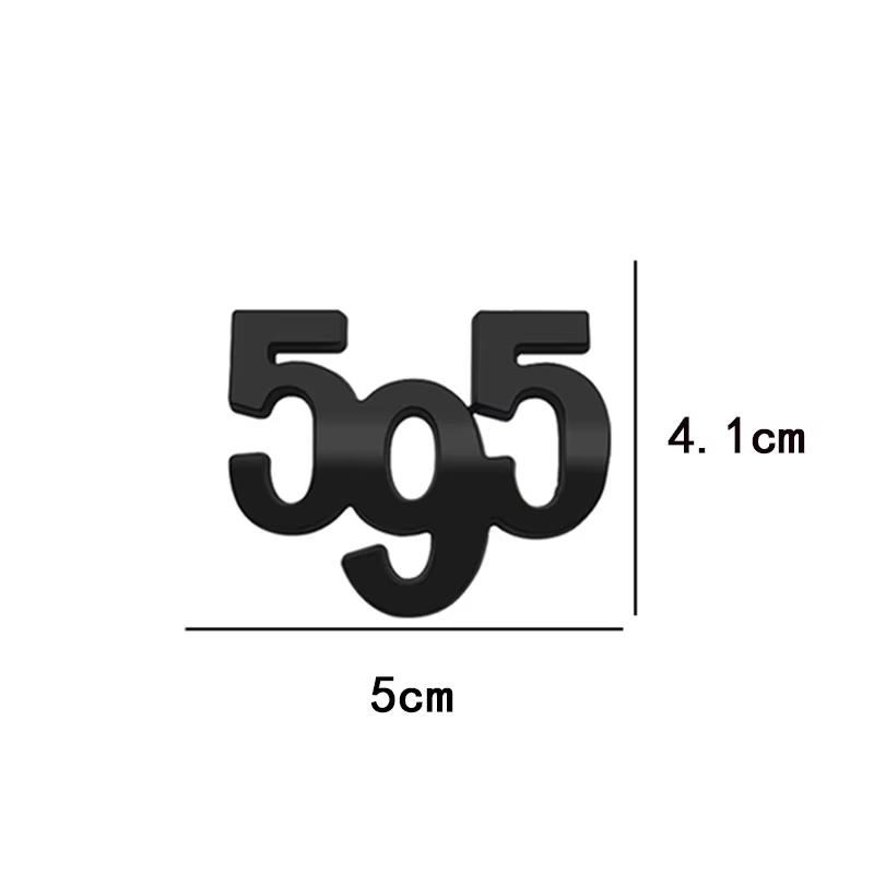 595 Digital Metal Label 595 Body Modification Personalized Car Label Car Sticker Accessories Stickers for Automobile Decoration