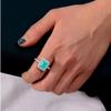 Gica Gema New Jewelry S925 Sterling Silver Square Personalized Classic Ring For Women Fine Temperament High Grade Jewelry Gift