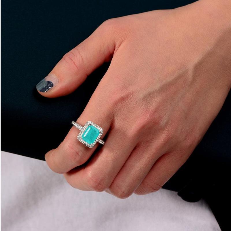 Gica Gema New Jewelry S925 Sterling Silver Square Personalized Classic Ring For Women Fine Temperament High Grade Jewelry Gift