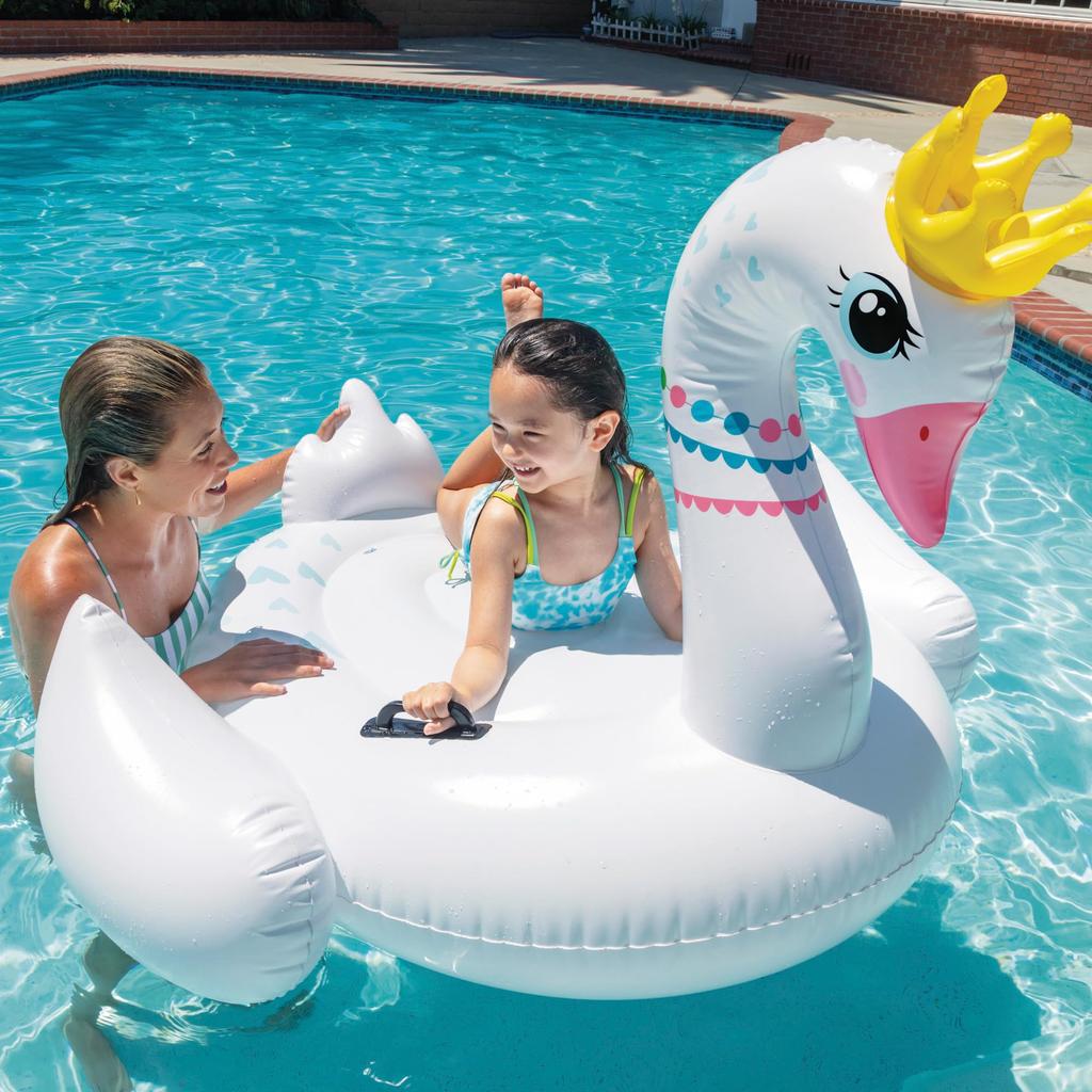Intex Majestic Swan Ride-On, Inflated Size: 1.42m X 1.37m X 99cm (57562NP)