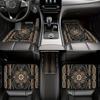 Комплект из 4 штук  Винтажный скандинавский стиль Автомобильные коврики для пола Износостойкий полиэстеровый ковер Нескользящий автомобильный коврик для ног для седана/внедорожника
