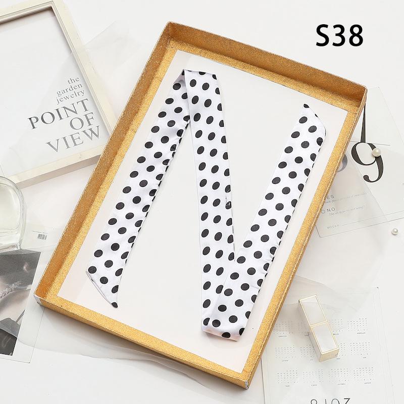 Solid Color Scarf, Women'S Slim And Long Scarf, Decorative Tie Bag, Ribbon, Versatile Headband, Bow Belt, Fashionable Scarf