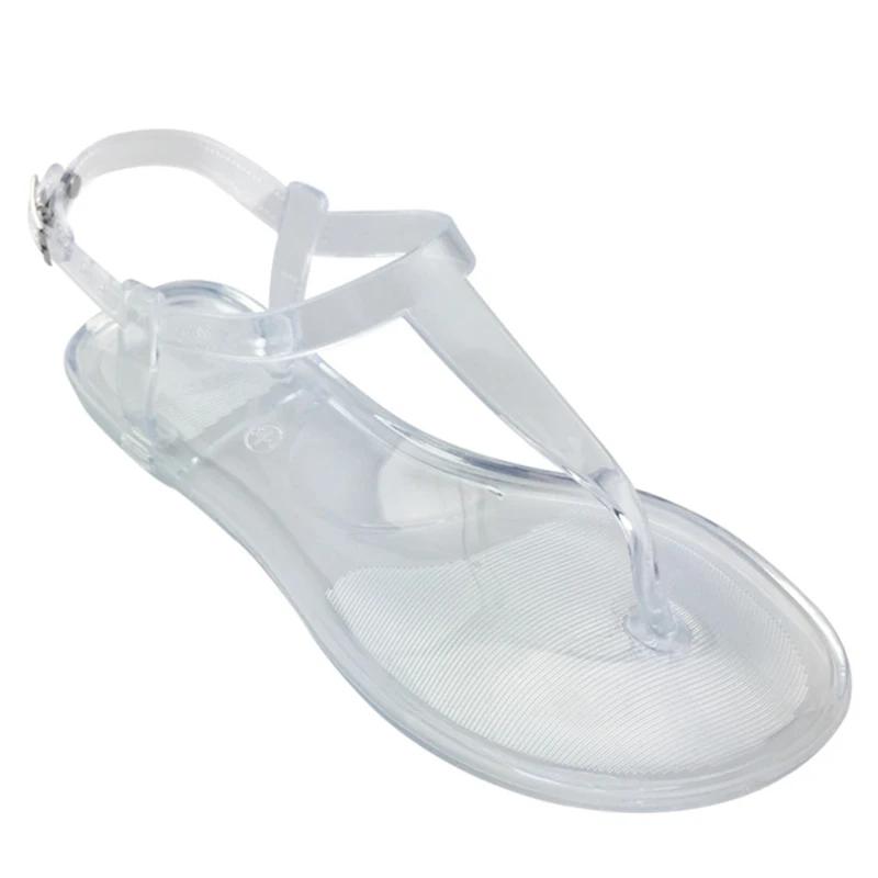 Празднуйте Прозрачная обувь Женская обувь-желе Сандалии для пляжного отдыха 2024 Новая Простая Модная Плоская обувь Женские шлепанцы Chaussure Femme