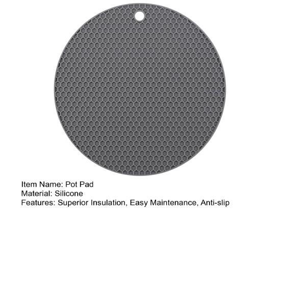 Силиконовая сотовая круглая подставка для кастрюли, термоизоляционный коврик, легко моется, противоскользящий дизайн, пищевая подставка под горячее