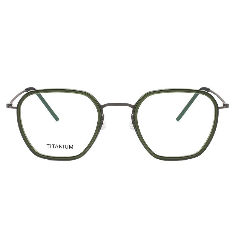 Linde Pure Titanium Women's Literary Fashion Glasses, Retro Acetate Frame for Business or Commute, Unisex Style