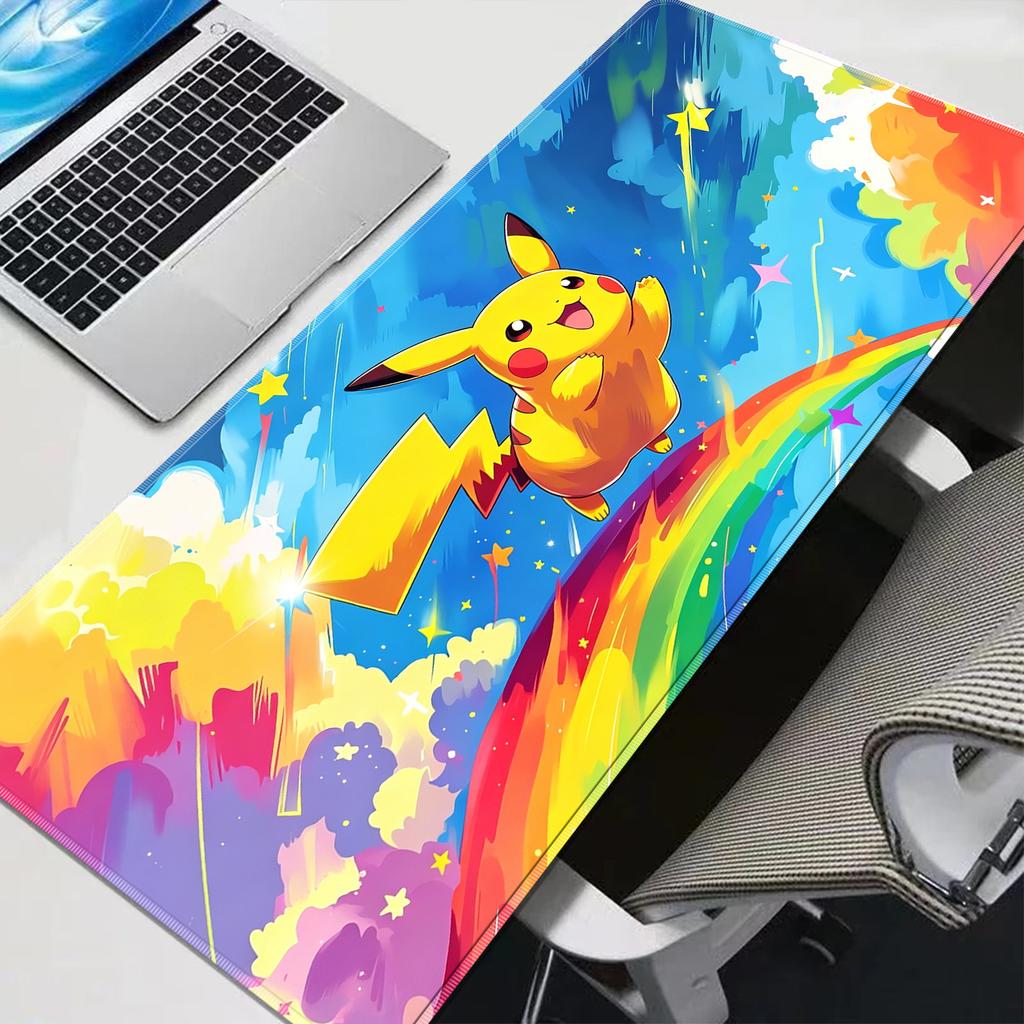 Rubber Mouse Pad Mouse Mat Desk Cute Pokemon Pikachu Mousepad for LOL Lockedge Gaming Accessories Computer Gamer Keyboard Pad