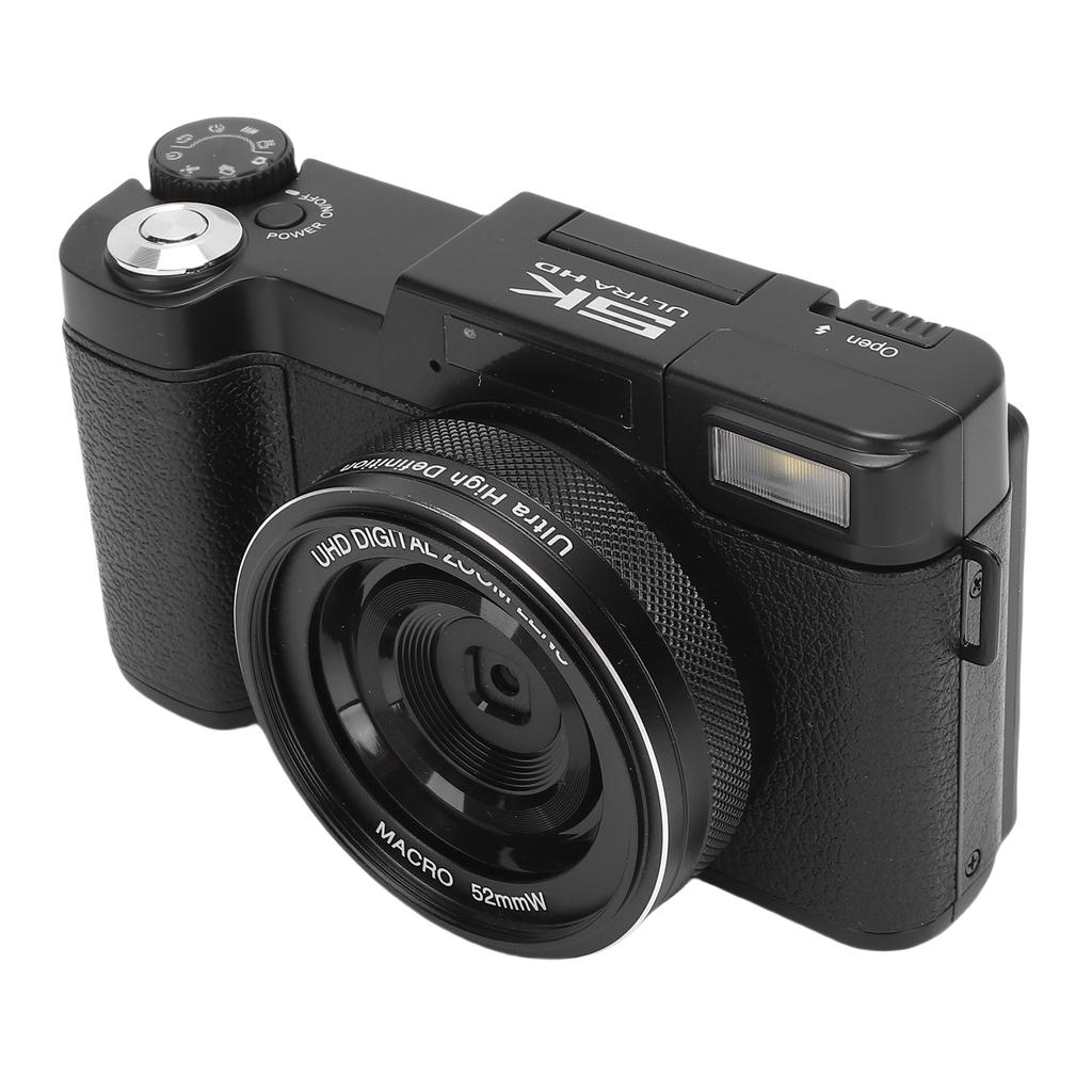 5K Digital Camera 64MP 18X Zooming 3 Inch Screen WiFi Buty Camera with LED Fill Light for Selfies Travel
