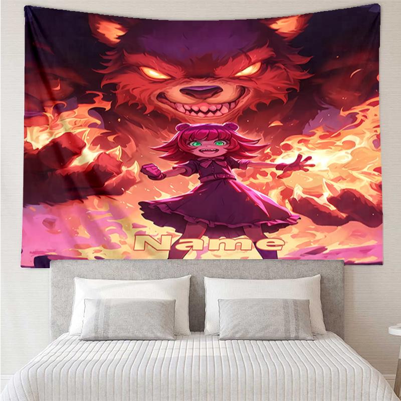 Custom Name League of Legends Print Tapestry, Backdrop, Easy Setup, Ideal for Bedroom, Office & Living Room, with Aesthetic Wall Hanging Decor.