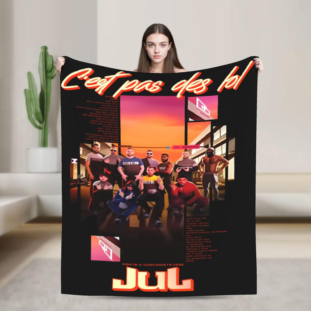Французский рэпер Jul Музыкальный альбом Плюшевое одеяло Детское Фланелевое покрывало для гостиной Теплое Мягкое Качественное на заказ Покрывало Подарок