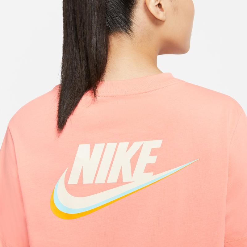 Nike Спортивное платье с коротким рукавом для женщин Ecstatic Темно-красное DJ6202-641