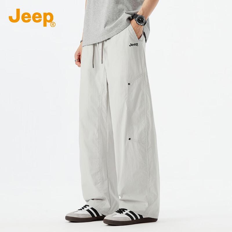 JEEP Men's Ice Silk Loose Straight Workwear Pants