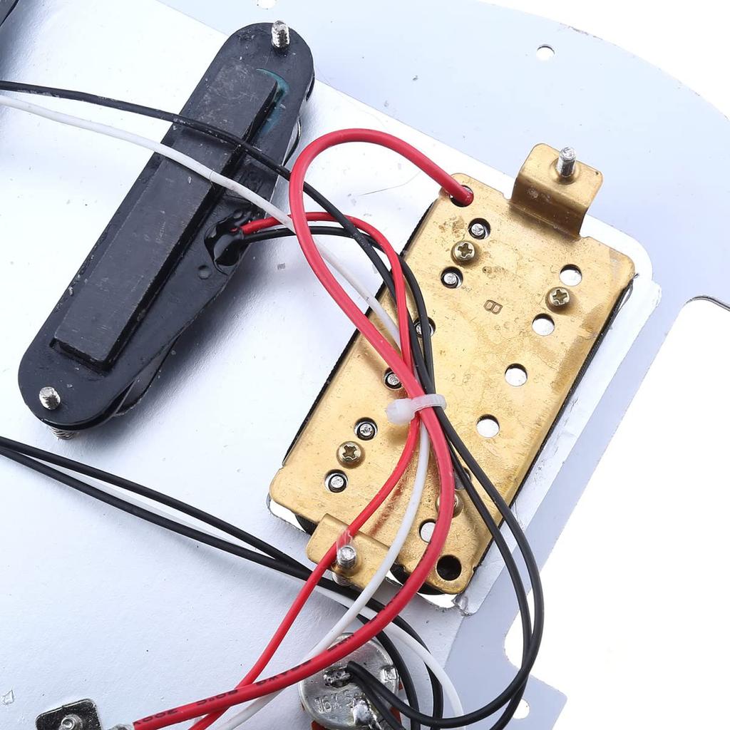 Musiclily HSS Strat с распаянной накладкой, звукосниматели single coil и humbucker для электрогитары ST Stratocaster, узор «черепаха», 11 отверстий, 4-слойная