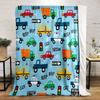 Colorful Cars and Traffic Signs Pattern Print Blanket Soft and Cozy Perfect for the Living Room Bed Sofa or a Nap,gift
