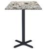 60 X 60 Cm High Table - Dina Terrazzo Cepp Model