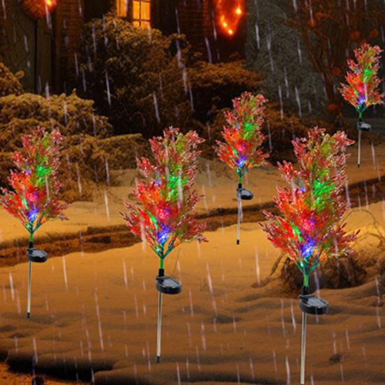 Солнечные светодиодные фонари для рождественской елки, наземный светильник для уличного газона, водонепроницаемый солнечный свет для дома, свадьбы, двора, сада, украшения