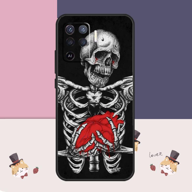 Психоделический чехол-скелет для Oppo A77 A17 A57 A40 A78 A54 A74 A94 A76 A16 A96 A18 A60 A80 A38 A58 A98 A15 A5 Pro