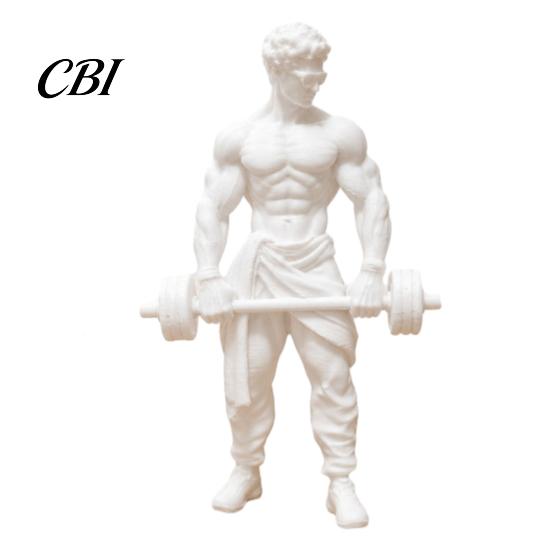 Muscle Posture Sculpture 3D Printed Man Ornament, Fitness-Themed for Bodybuilders, Fitness Enthusiast Gift Sports Figure Weightlifting Statue