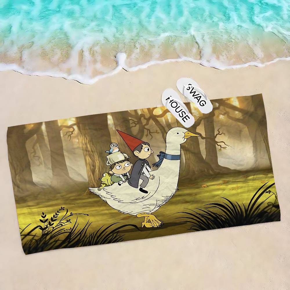 Cartoon O-Over the G-Garden W-Wall Microfiber Blanket Quick Drying Beach Oversized Printing Super Absorbent Pool Towel Blanket