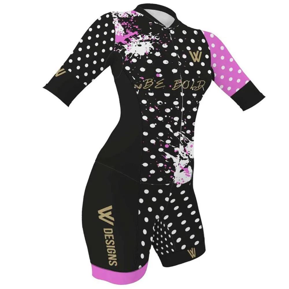 2025 Женский триатлонный велокомбинезон Летний короткий рукав Купальный костюм Индивидуальная одежда для велоспорта Комбинезон Ropa Ciclismo