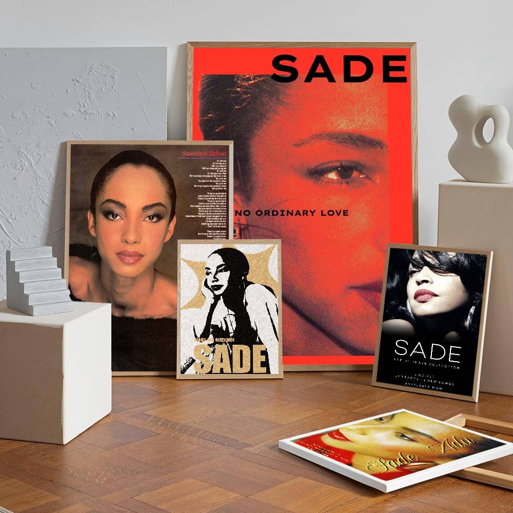 Известная певица Sade Винтажная серия Качественные отпечатки и плакаты Водонепроницаемая бумага Наклейки Плакаты и наклейки для кофейни и бара