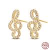 100% 925 Sterling Silver Rose Gold Heart Geometric Pave CZ Hoop Earrings for Women Wedding Engagement Birthday Jewelry Gift 2023
