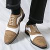 Британский Джентльмен Новые Формальные Туфли Brogues Для Мужчин Дизайн Смешанного Цвета Шнуровка Оксфорды Обувь Для Вечеринки Свадьбы Homecoming