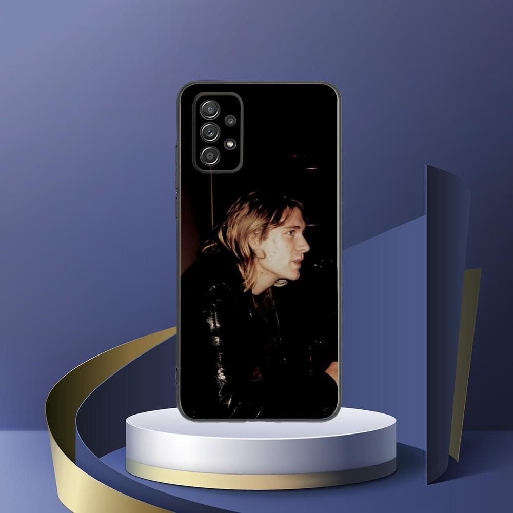 Kurt Cobain Phone Case For Samsung S24,S23,S22,S21,S20,S10,S10E,S9 Plus FE Note 20 Ultra 10,9 Plus Black