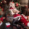 Рождественский костюм оленя Санта сексуальная грудь открытая дырка нижнее белье Babydoll галстук-бабочка экстремальный маскирующий костюм милый Moe фотография цельный комплект чулок