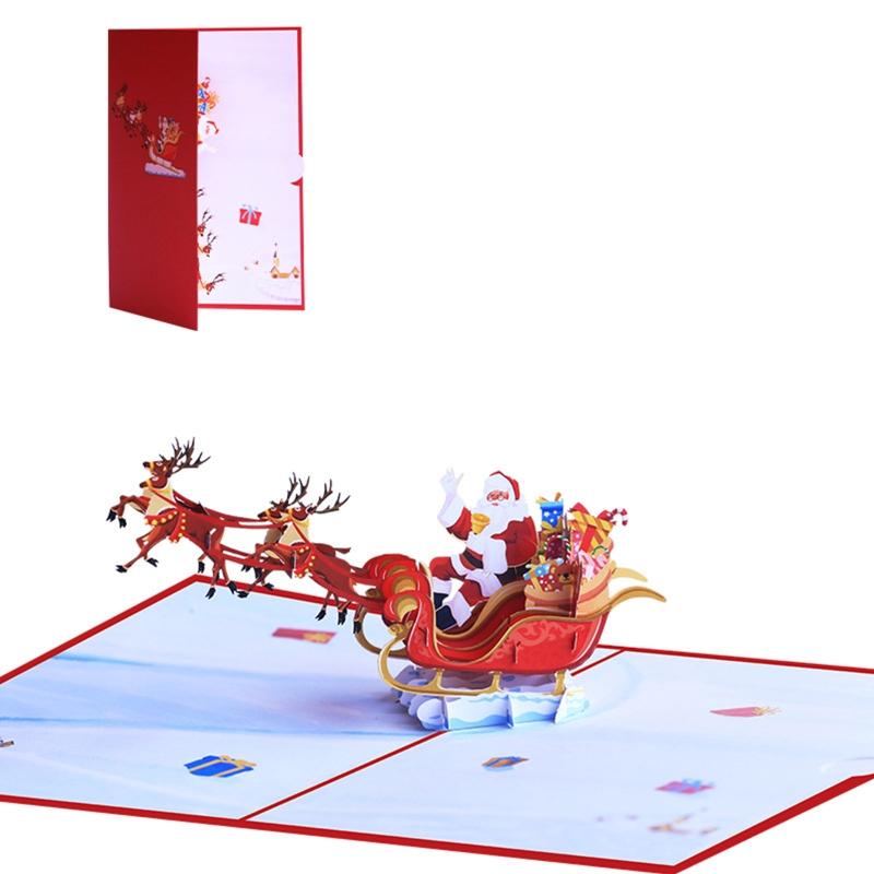 Новинка для Pop Up Открыток 3D Рождественские Открытки Элементы Рождества Открытка