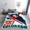 Colorado Skiing Blanket Art for all seasons blanket lunch break throw gift