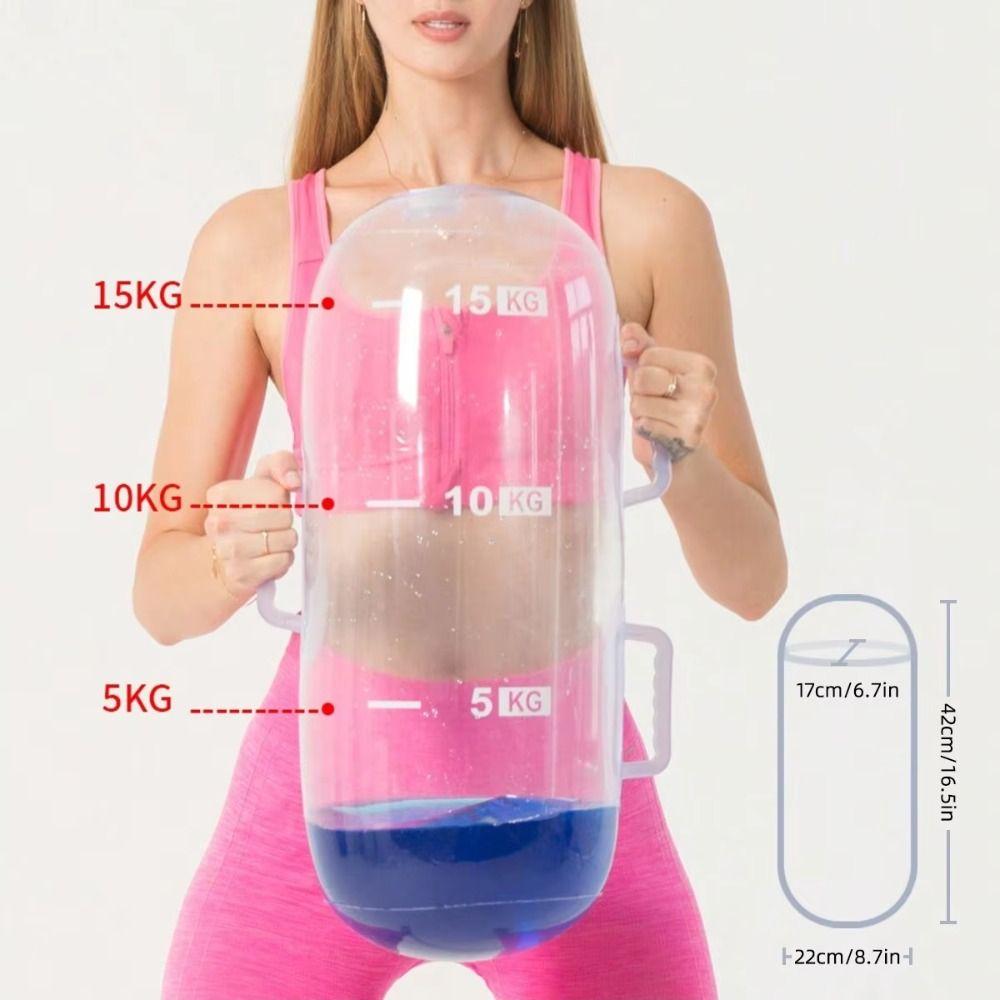 Weight Adjustable Inflatable Water Dumbbell with Air Pump Training Water Power Bag  Home Fitness