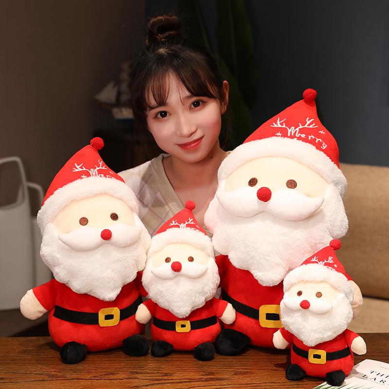 Творческий новогодний рождественский Санта олень плюшевая игрушка милый олень кукла мягкий комфорт праздничное украшение для мальчиков и девочек подарки